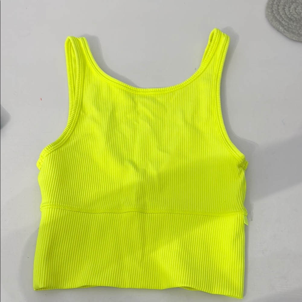 Lululemon Athletica Bright Yellow Ribbed Tank Top